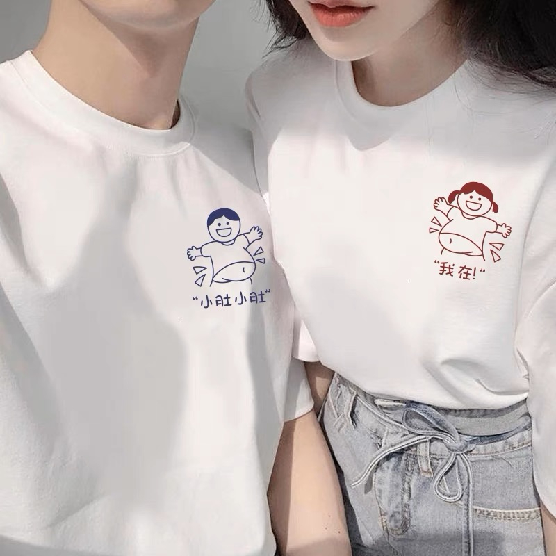 230克純棉包領高品質天貓質量2024初夏短袖純棉印花T恤女
