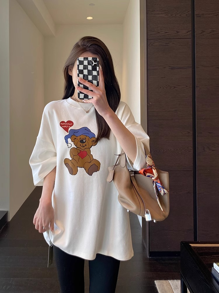 230克/精梳純棉後包領有縫邊S-XXXL夏裝短袖T恤女