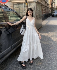 Real shot of suspender dress for women, sweet and salty fairy forest style loose slimming platycodon first love skirt