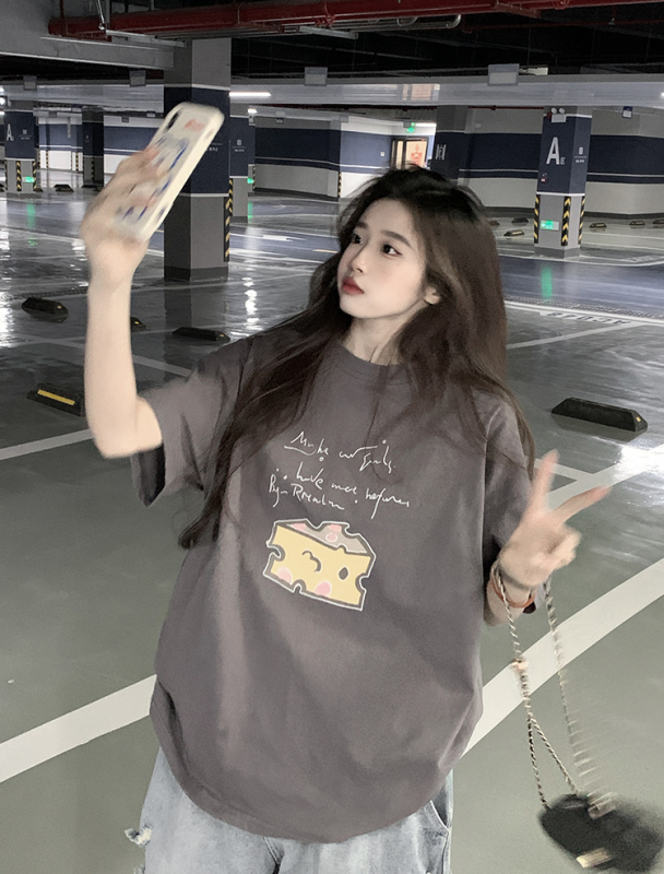 原創~實拍~印花純棉短袖T恤女印花半袖上衣
