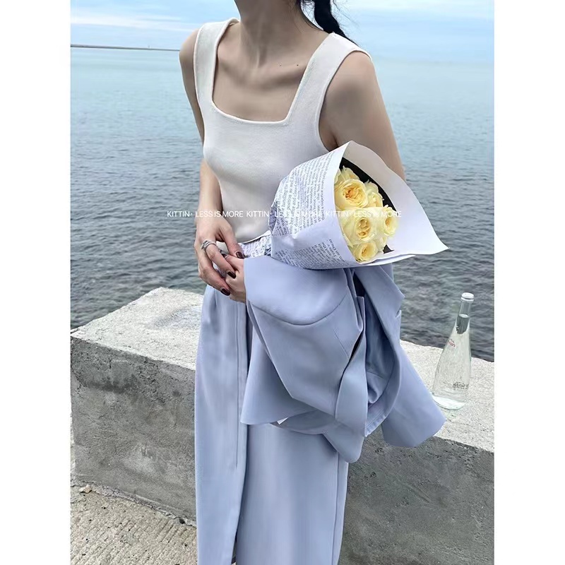 菱形格針織背心馬甲秋冬新款小個子短款上衣無袖毛衣馬夾外搭