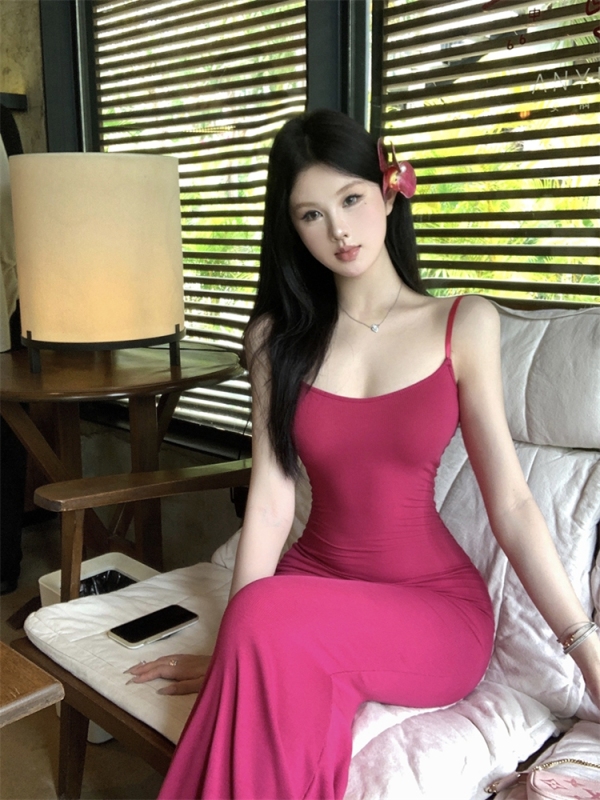實拍 純欲卡戴珊修身顯瘦長款魚尾裙