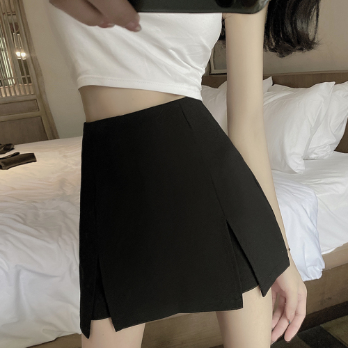 Actual shot of the new French style light luxury design sexy super high waist tight slimming Hong Kong style hip-covering skirt