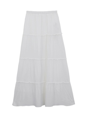 红人馆白色半身裙女2024新款气质裙子显瘦a字蛋糕裙高腰法式长裙