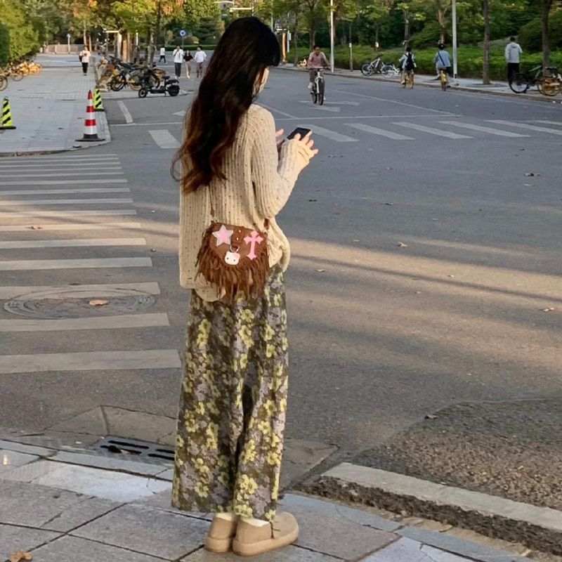 慵懶風鏤空毛衣女春冬季2024年新款設計感寬鬆內搭打底針織衫上衣