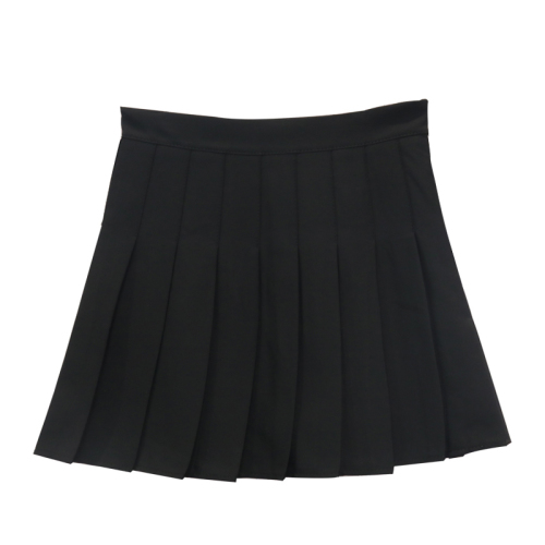 Safety pants + elastic 6CM + zipper new college style high waist slimming JK pleated skirt A-line skirt