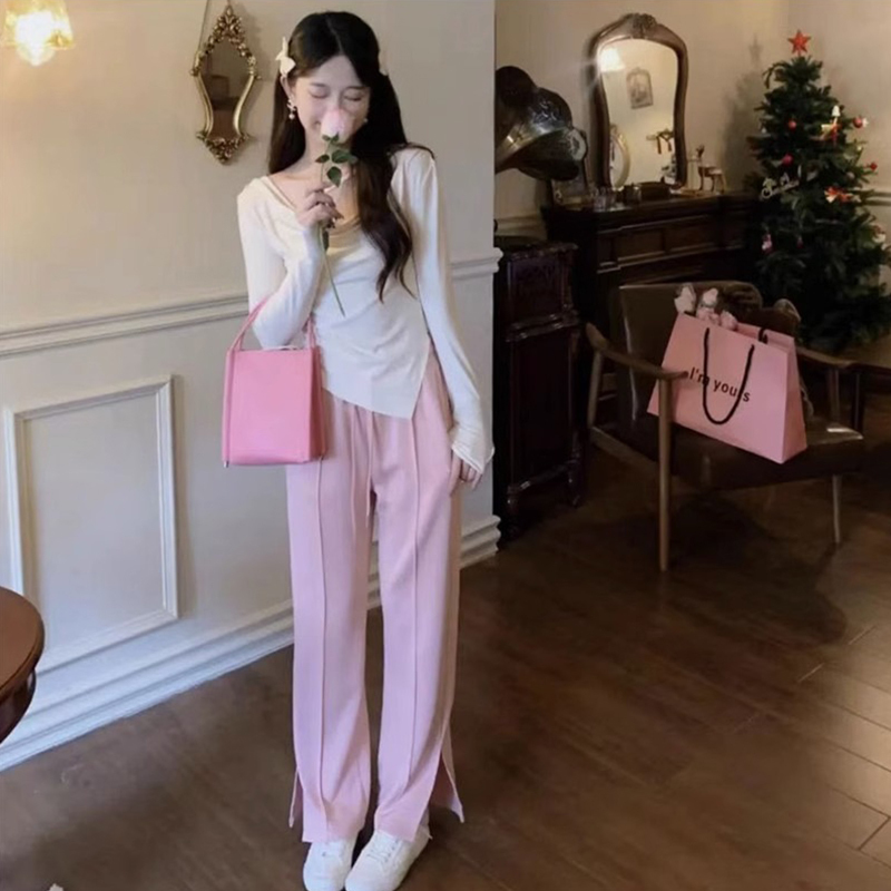 深春裝茶系穿搭配一整套裝內搭打底長裙連衣裙子女春冬季2024新款