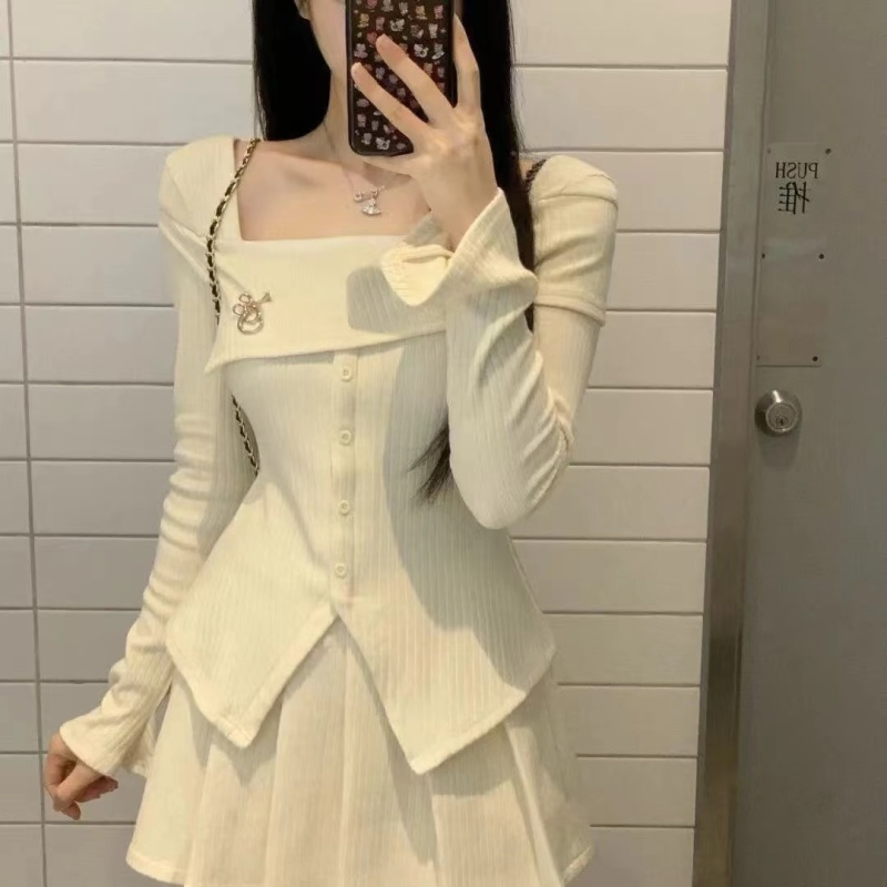 港味復古chic吊帶小清新上衣內搭學生打底無袖針織背心女夏季外穿