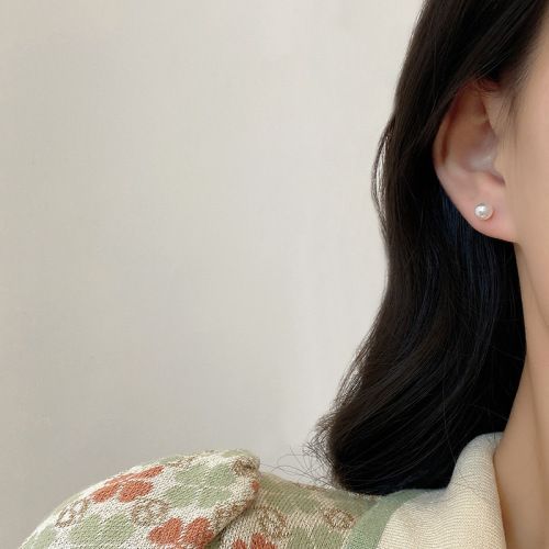 实拍925银针韩版新款套装珍珠耳钉养耳简约ins风耳饰