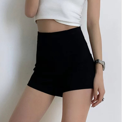 原版优质面料 高腰设计感黑色短裤女夏季新款显瘦高级感热裤潮