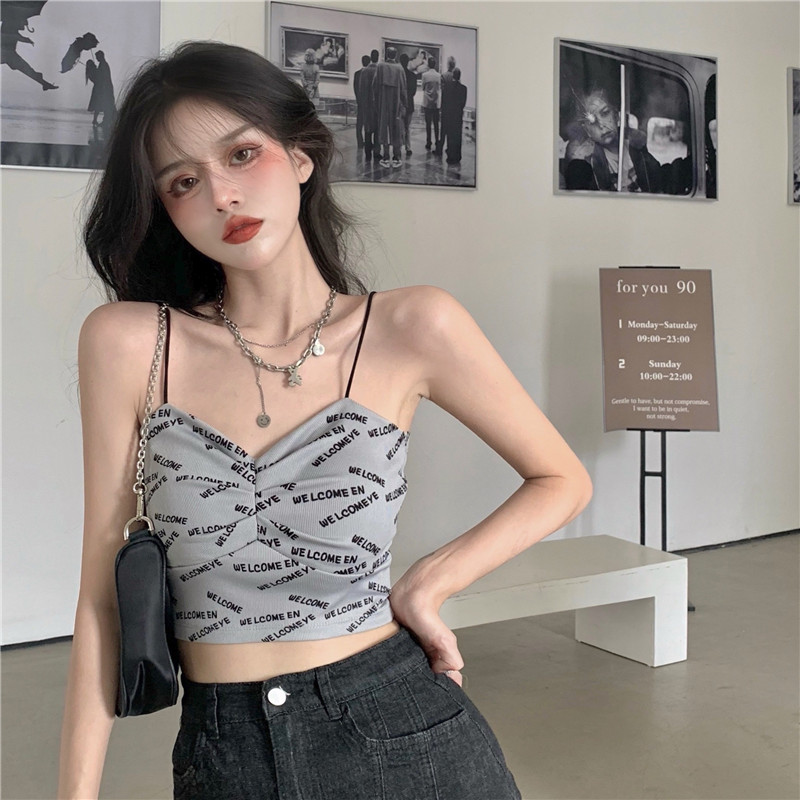 辣妹小吊帶背心女內搭夏季設計感小眾外穿ins超火無袖短款上衣女