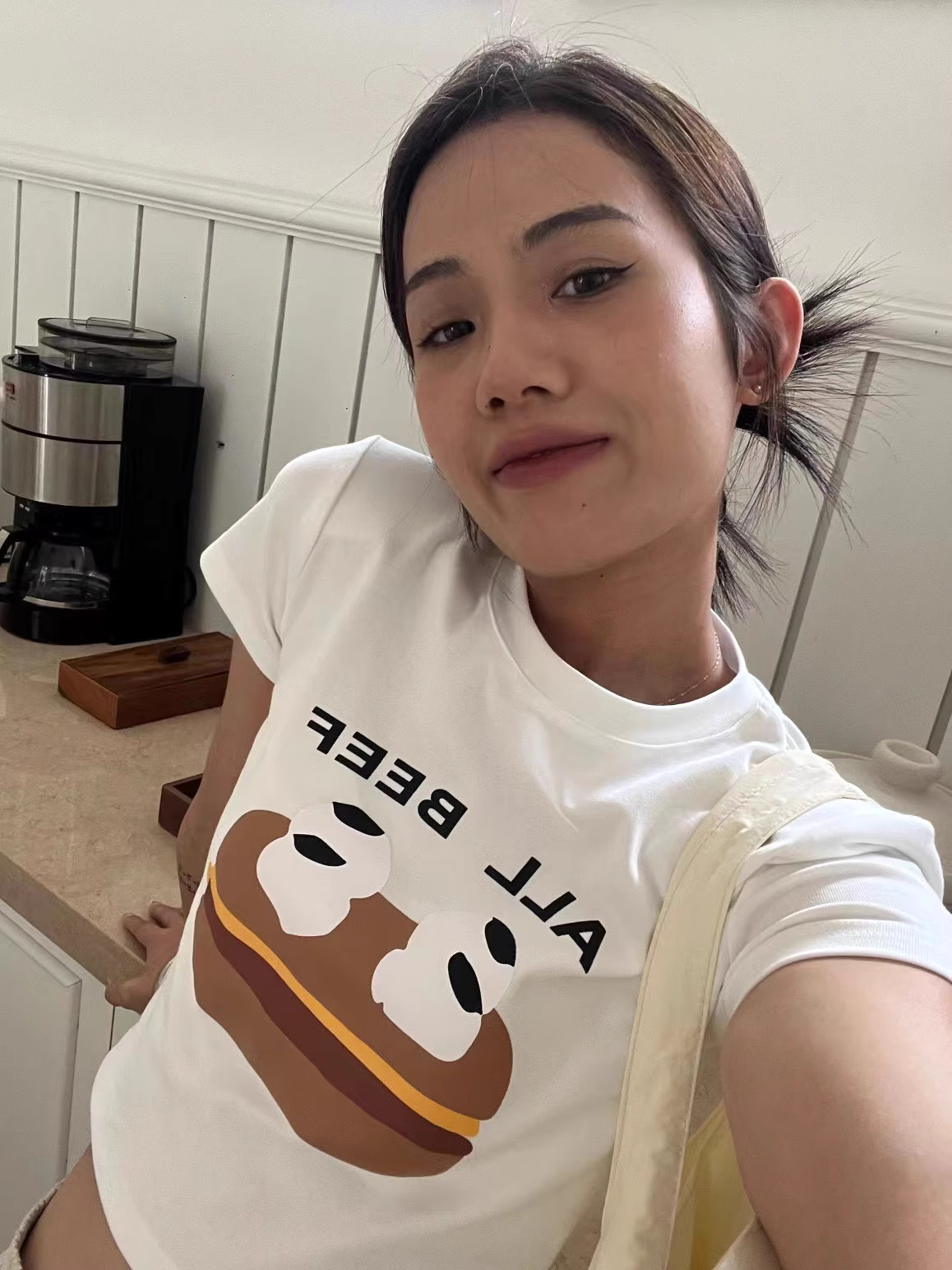 簡約設計高級感T恤2024夏季新款韓系修身小眾高街設計短袖女