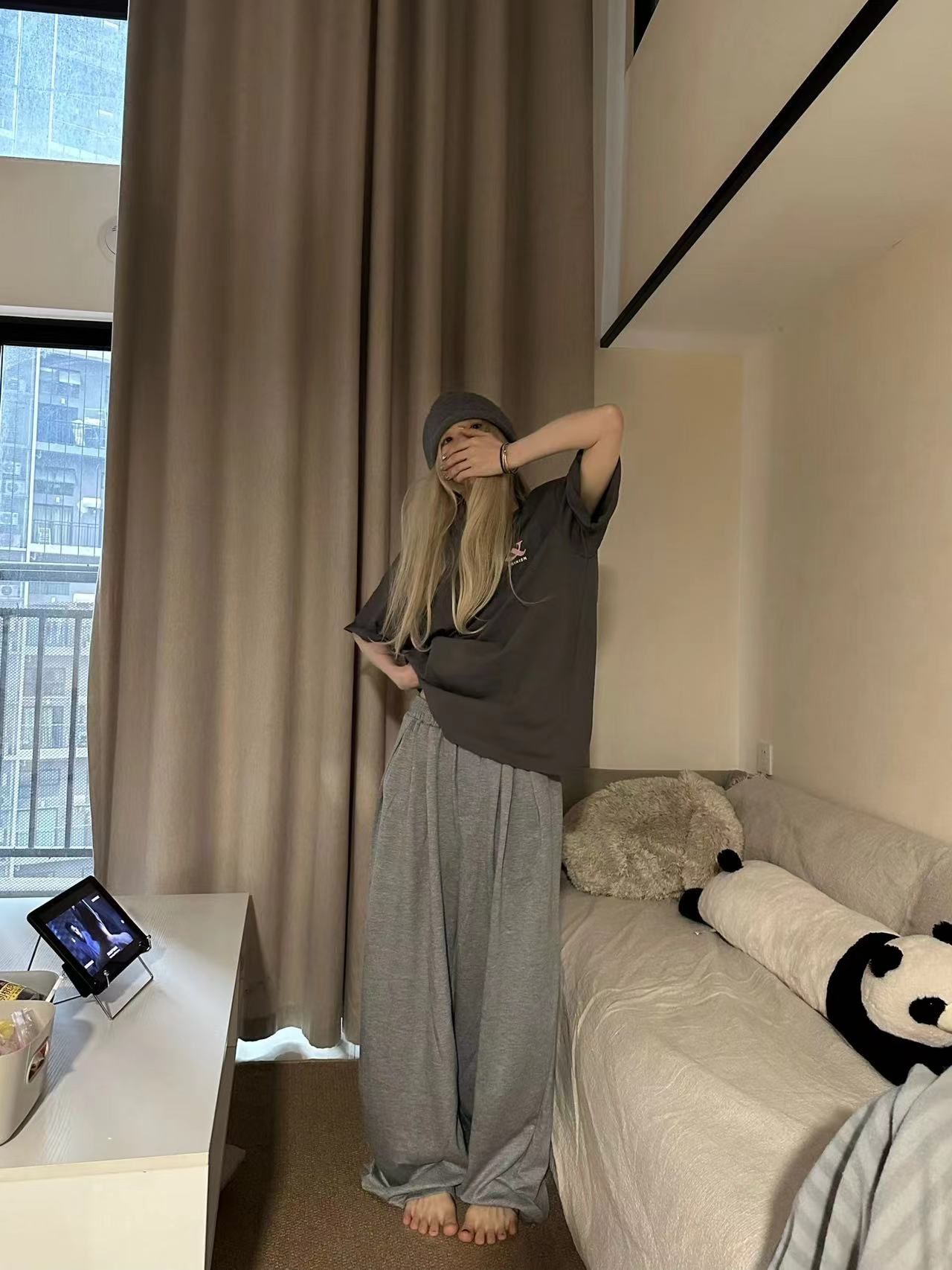 高質量純棉220克精梳緊密手感好直播品質前後印花短袖t恤女