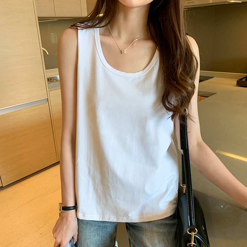 已出貨 純棉 背心女外穿夏季設計感小眾寬鬆內搭無袖