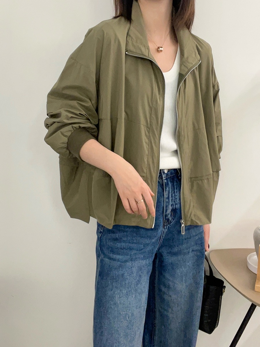 2024新春立領拉鏈防曬衣女春夏新薄款女裝時尚洋氣短款外套潮