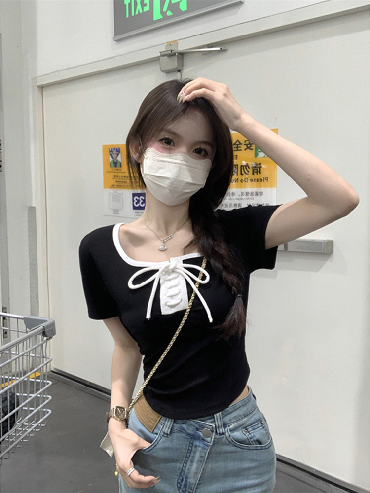 純棉後包條210克奧代爾40支92棉8氨綸 新款短袖T恤女天貓質量