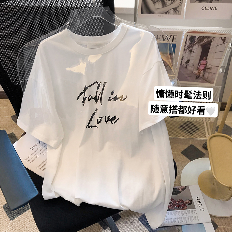 官圖春夏短袖印花T恤