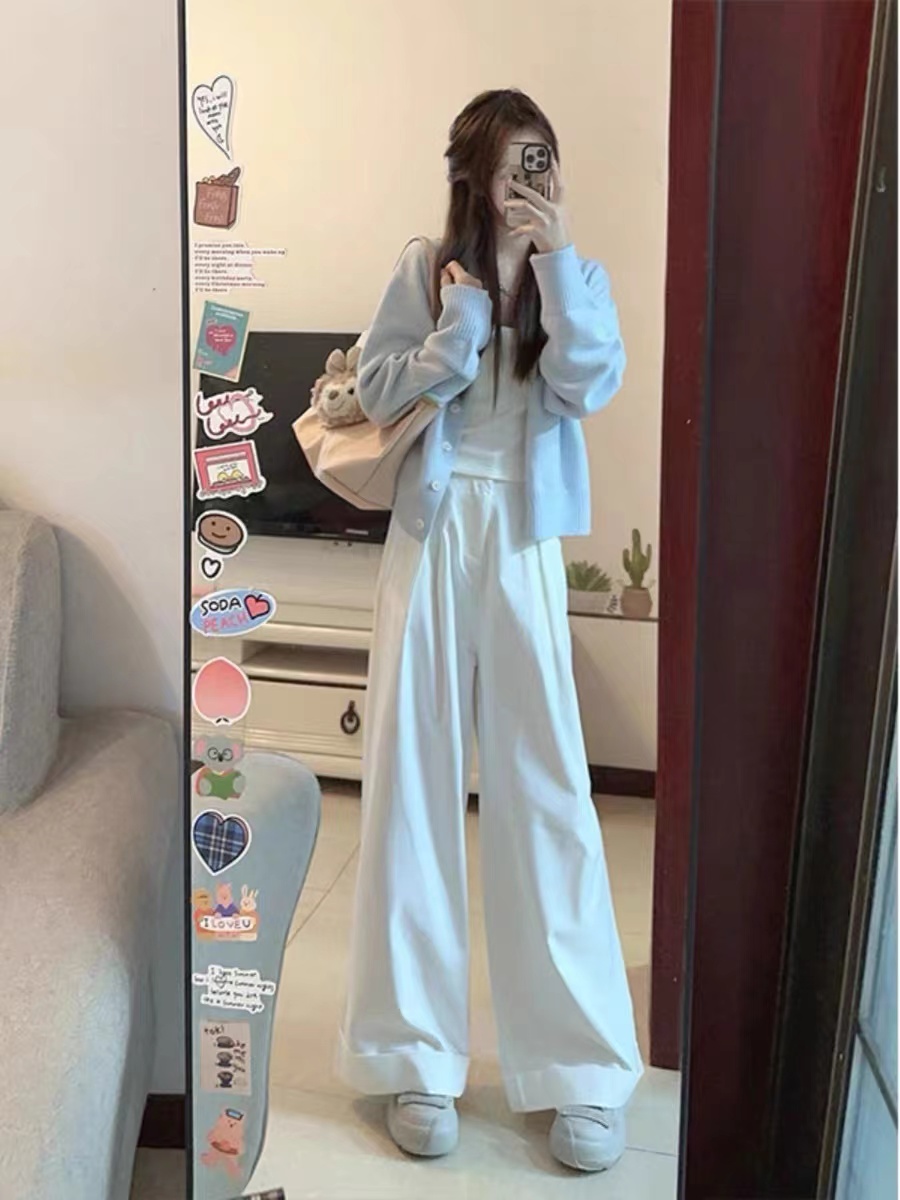 韓系簡約搭配一整套2024秋季新款微胖顯瘦小個子活潑減齡兩件套女