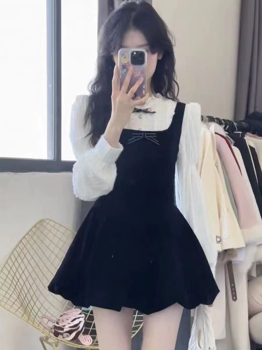 穿搭套裝連衣裙內搭背心裙兩件套女