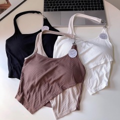 American-style vintage-inspired, asymmetrical outerwear camisole for women—summer, slim-fit, and perfect as a layering piece.