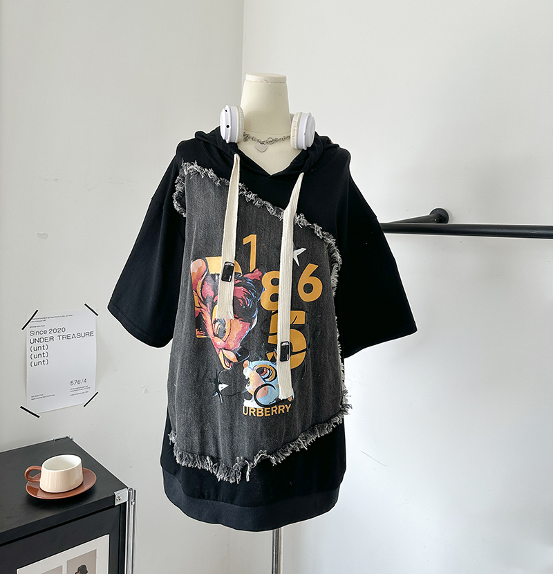 實拍斜紋包領質量夏季新款韓版寬鬆大碼短袖t恤女潮