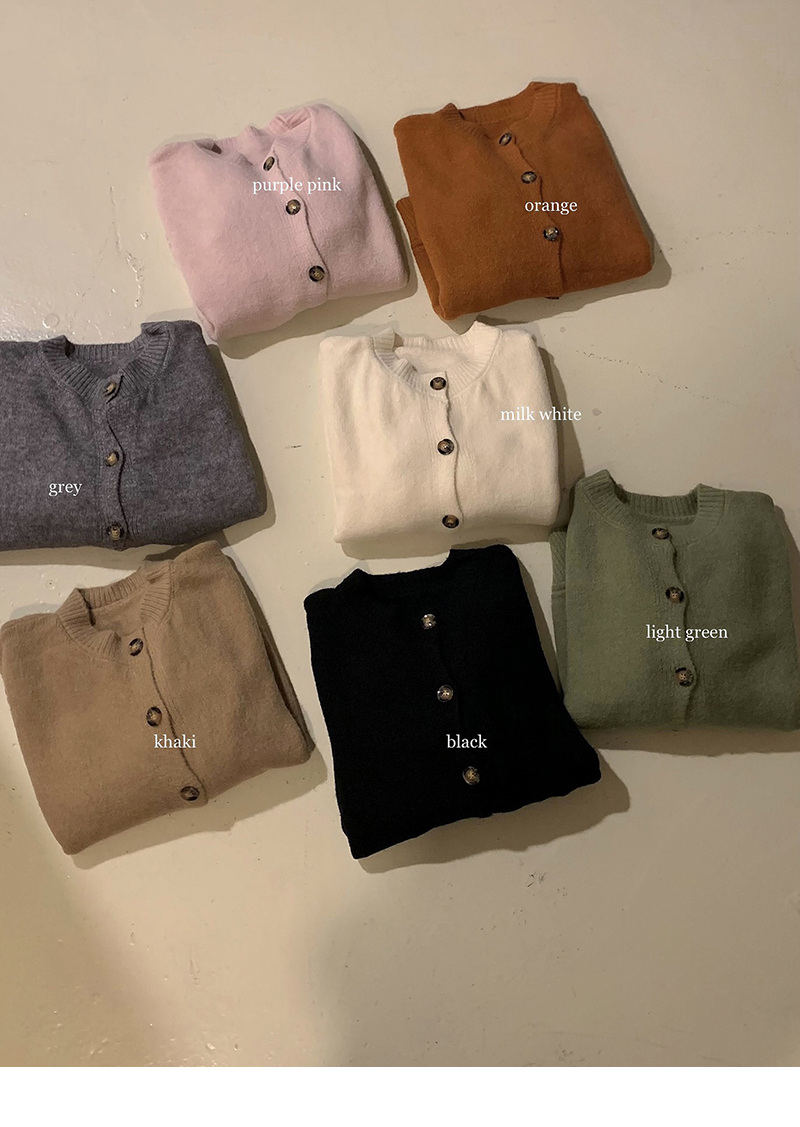 Lulu lulu winter colors 7-color cardigan sweater autumn and winter versatile loose lazy style knitted jacket women's clothing