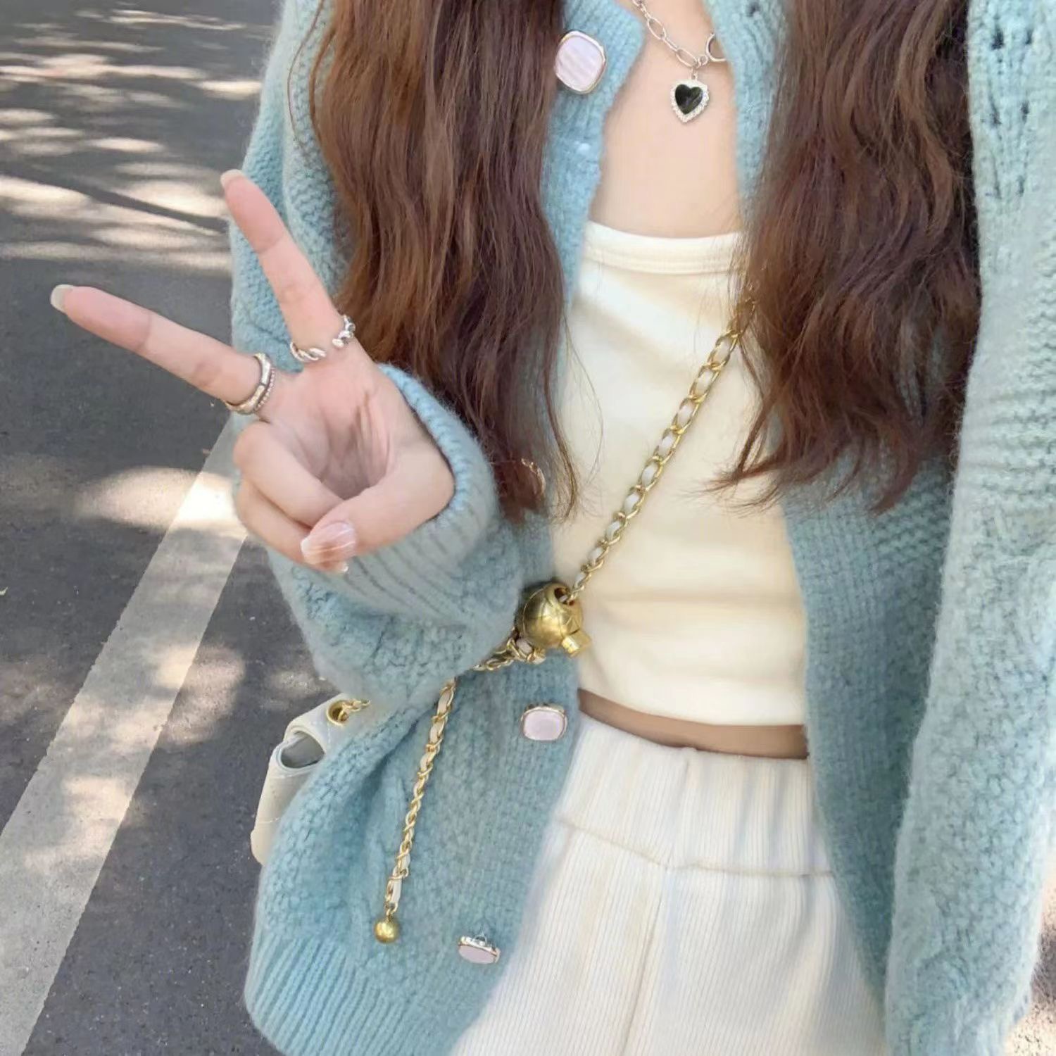 韓系寬鬆慵懶軟糯麻花毛衣外套女加厚秋季小香風針織開衫外搭上衣