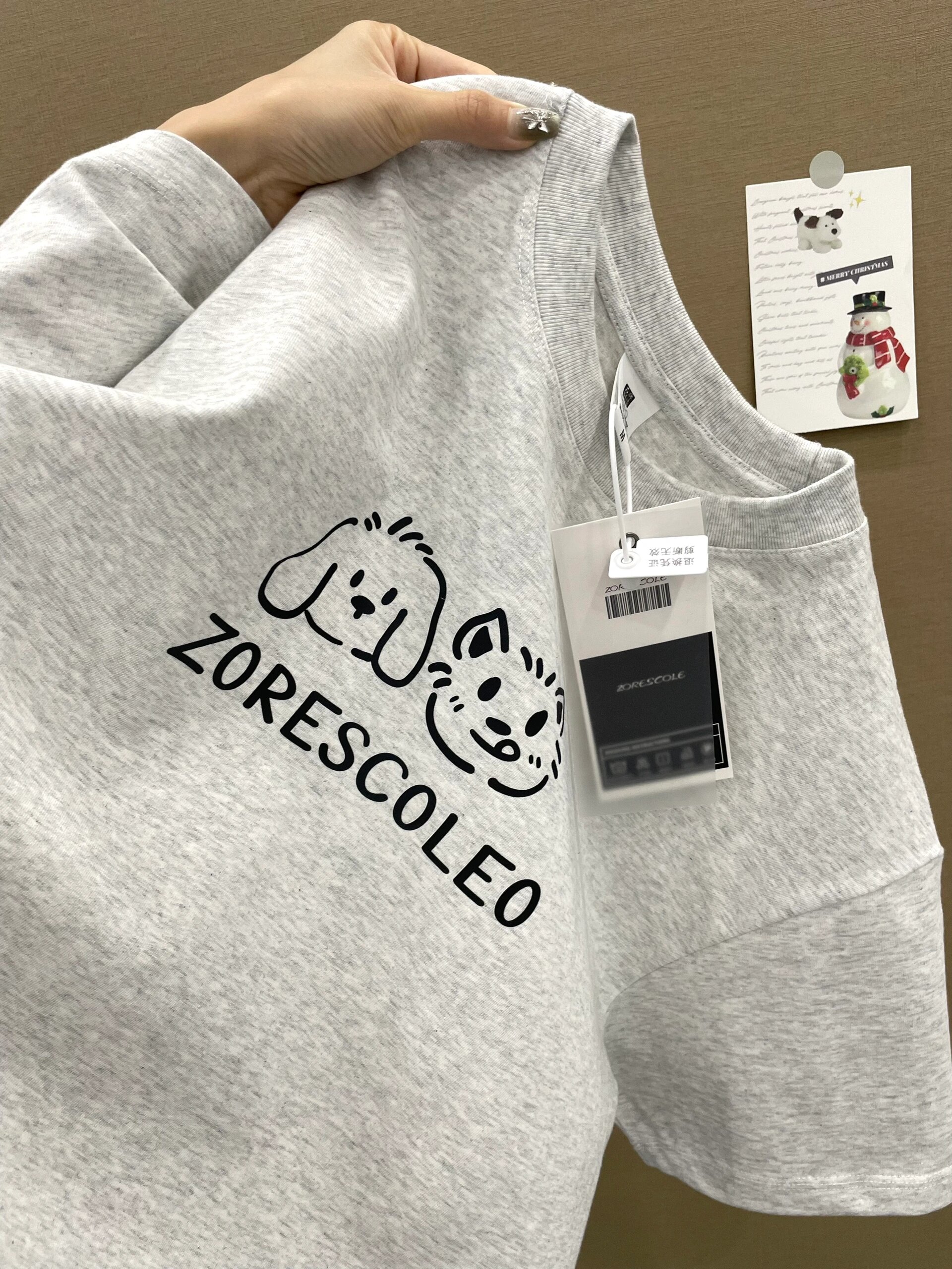 高品質純棉200克精梳緊密100%棉直播同品前後印花寬鬆短袖t恤