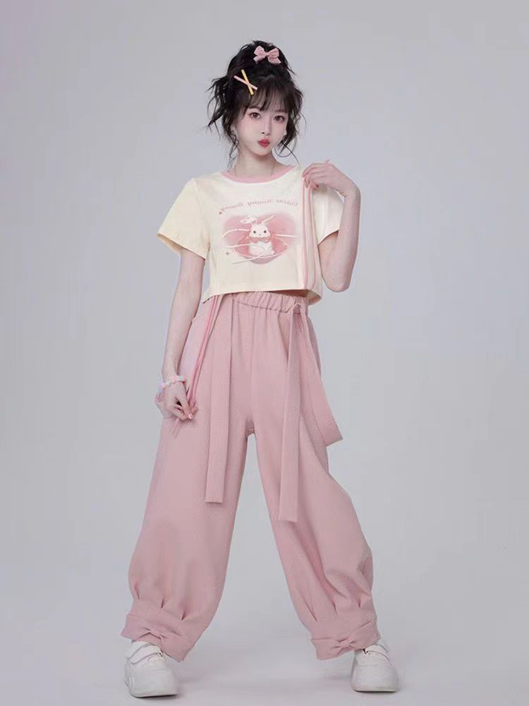 6535精梳拉架 法式甜美可愛印花軟妹短款短袖上衣潮