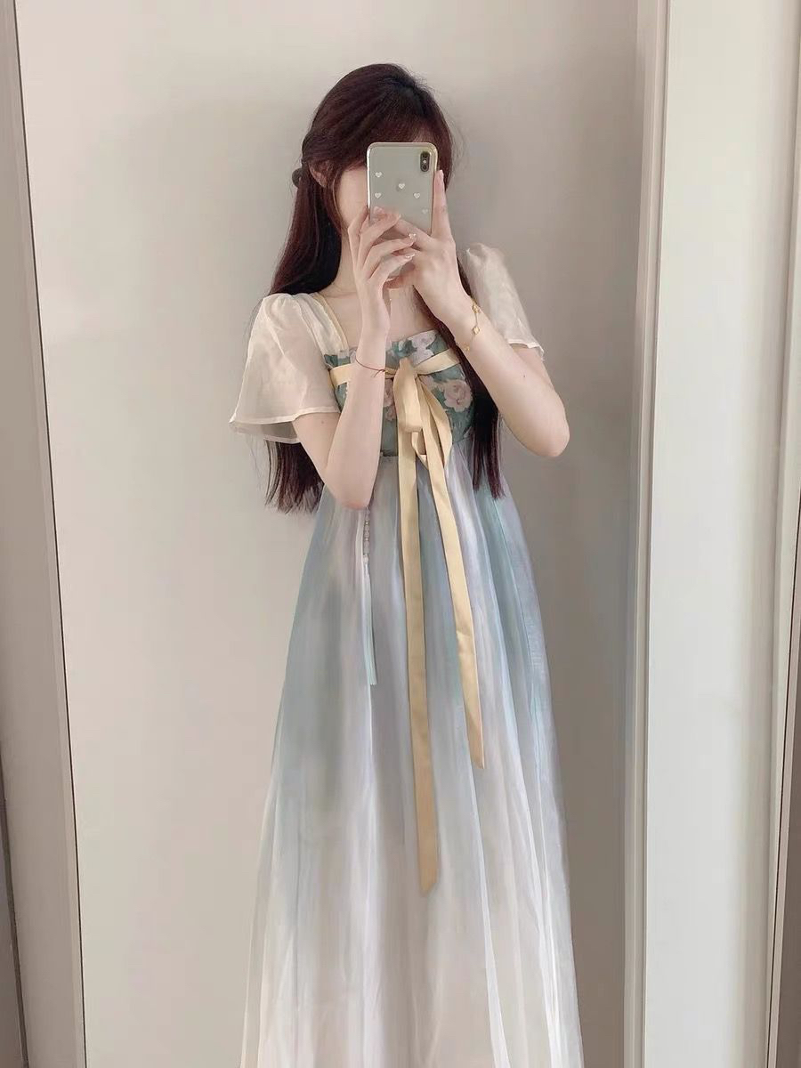 新中式國風日常漢服仙氣公主連衣裙女改良旗袍少女年輕小個子顯瘦