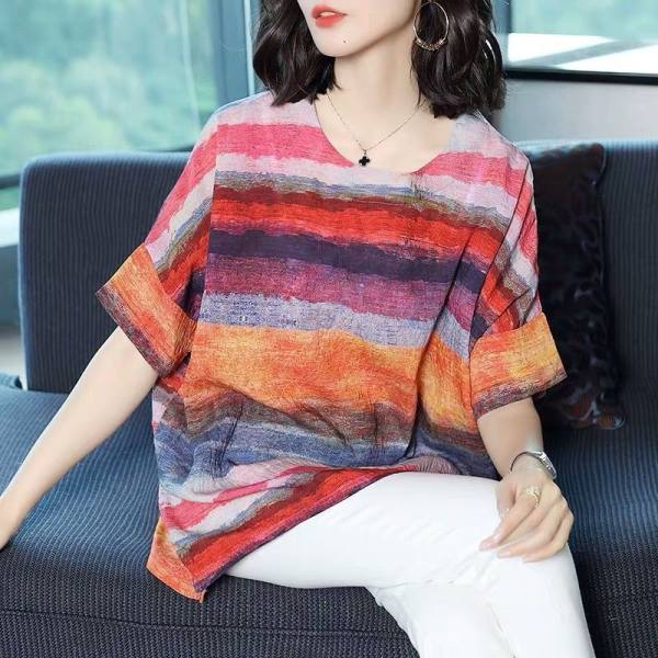 夏裝女胖mm大碼女裝200斤洋氣短袖上衣時尚寬鬆遮肚減齡T恤女