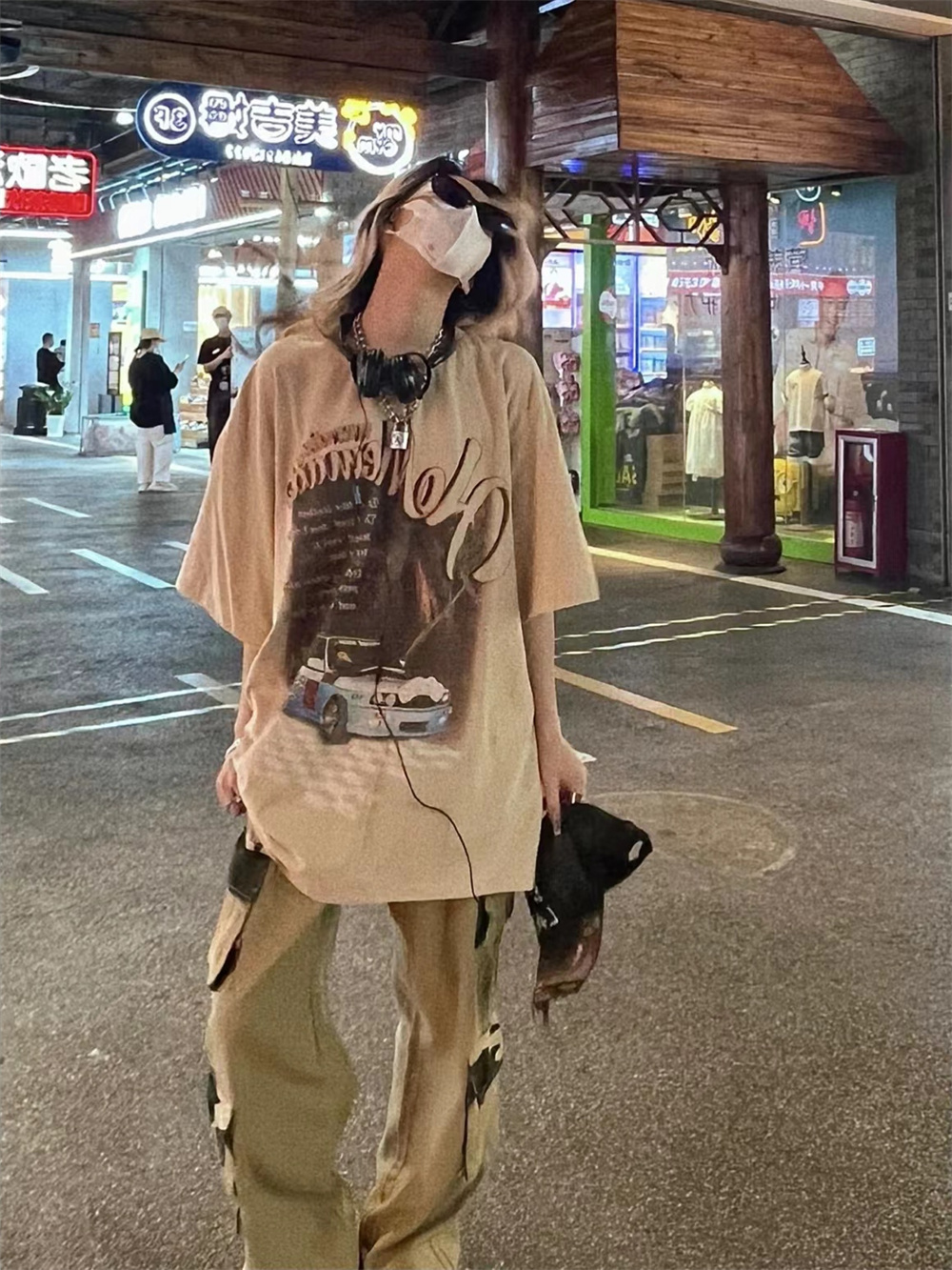 官圖 重磅/精梳純棉 後包領 有縫邊 S-XXXL 夏裝短袖T恤女