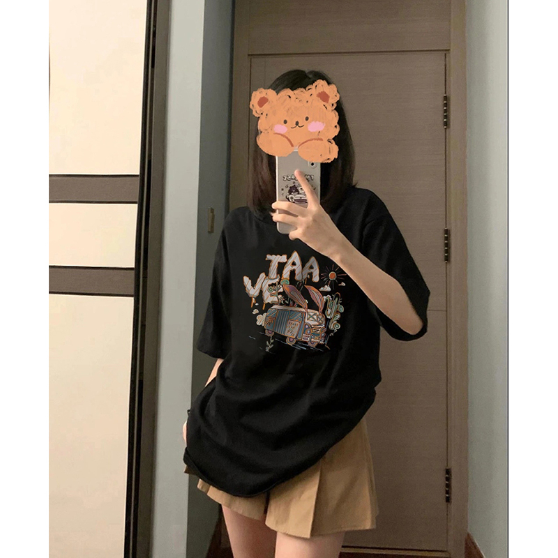 短袖t恤女潮牌設計感小眾休閒打底衫