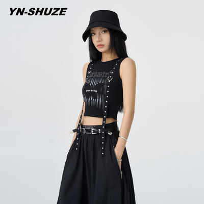 YN-SHUZE設計師款無袖設計感小眾街頭背心YNB-3400