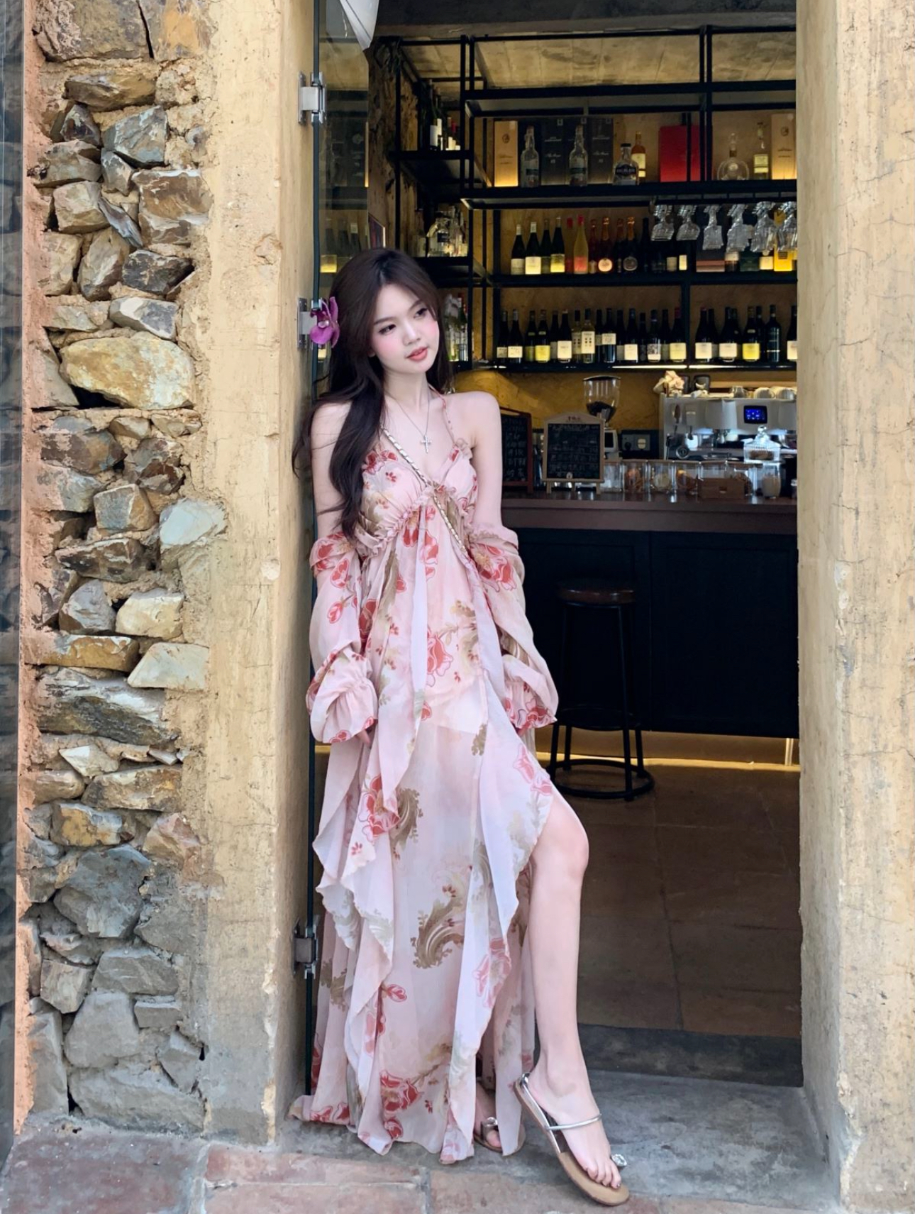 Real shot of Bianhua spring 2024 new long skirt spring and summer seaside vacation dress