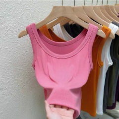 2024春夏新款無袖工字背心女時尚內搭打底上衣美式辣妹風穿搭外穿