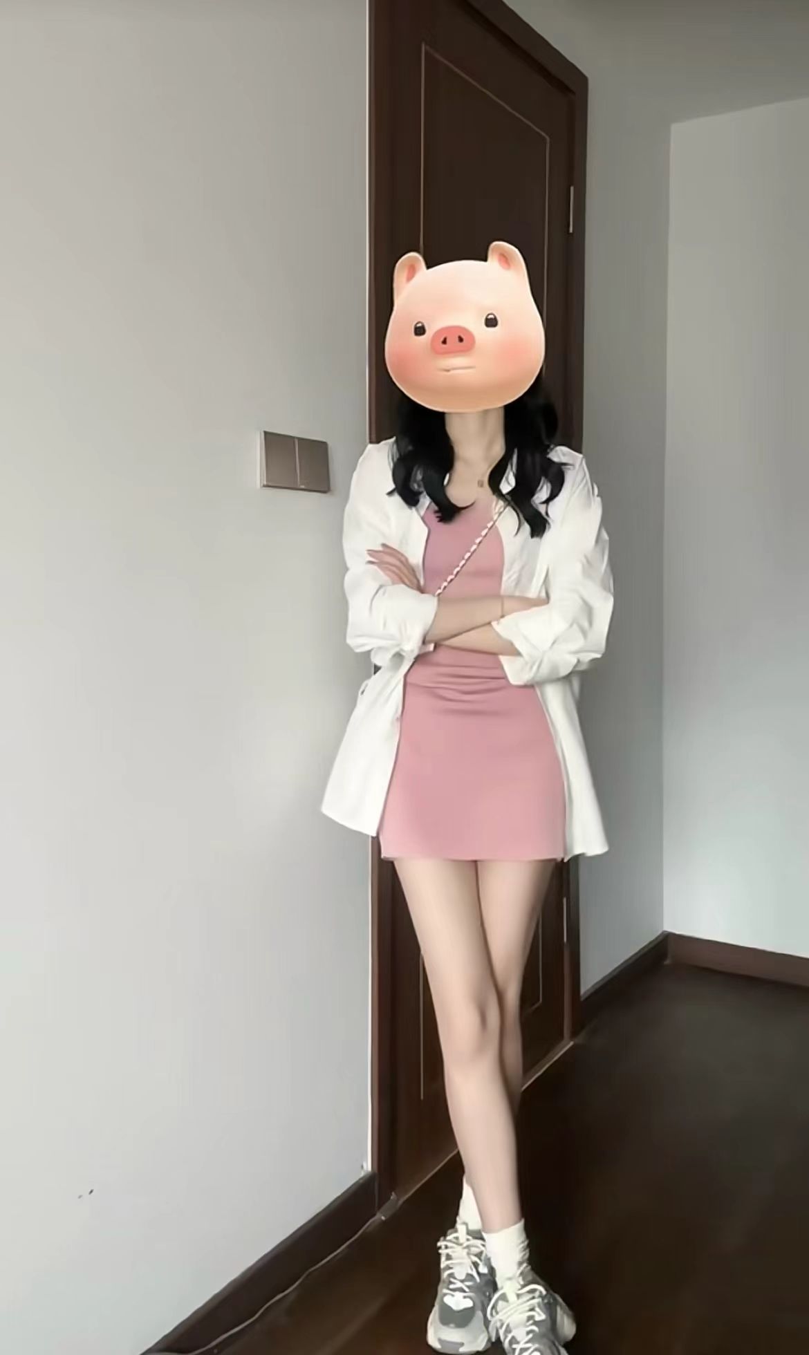 原創美式復古防曬襯衫上衣高腰長短款吊帶連衣裙包臀裙兩件套