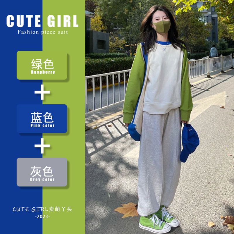 春季穿搭無帽衛衣女長袖T恤上衣2024新款薄款女裝oversize小眾潮t