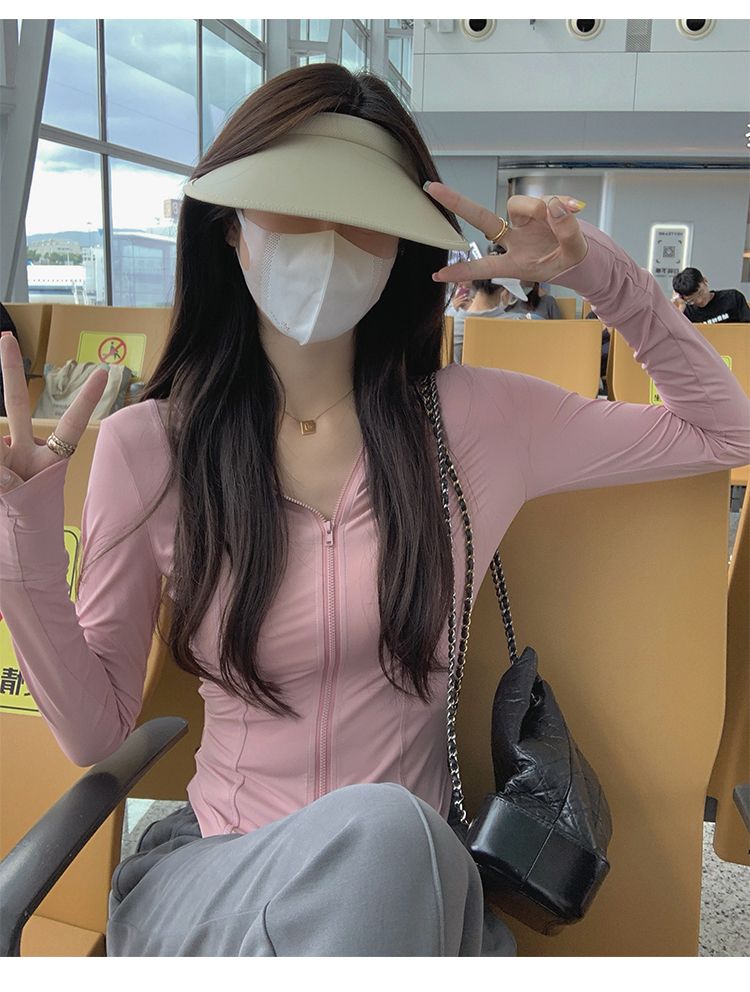 冰絲防曬衣女長袖夏季新款防紫外線透氣空調服開衫輕薄外套