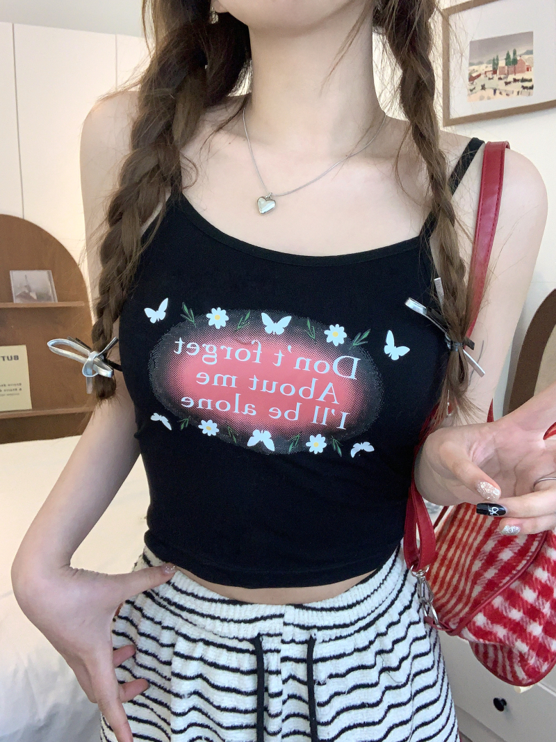 實拍 吊帶小背心夏美式內搭性感甜辣妹外穿修身短款打底