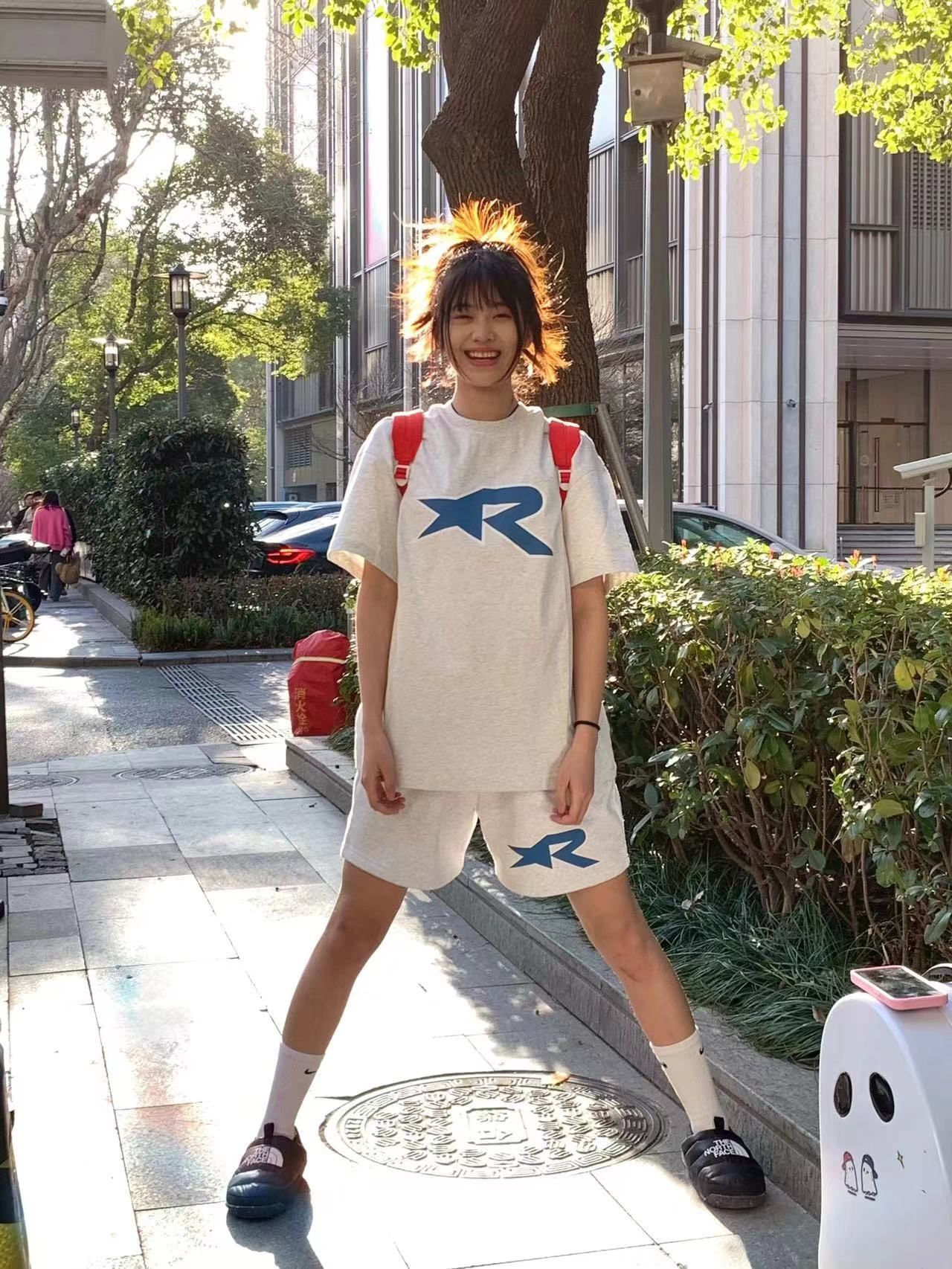 高質量純棉220克精梳緊密手感好直播品質前印花短袖t恤女