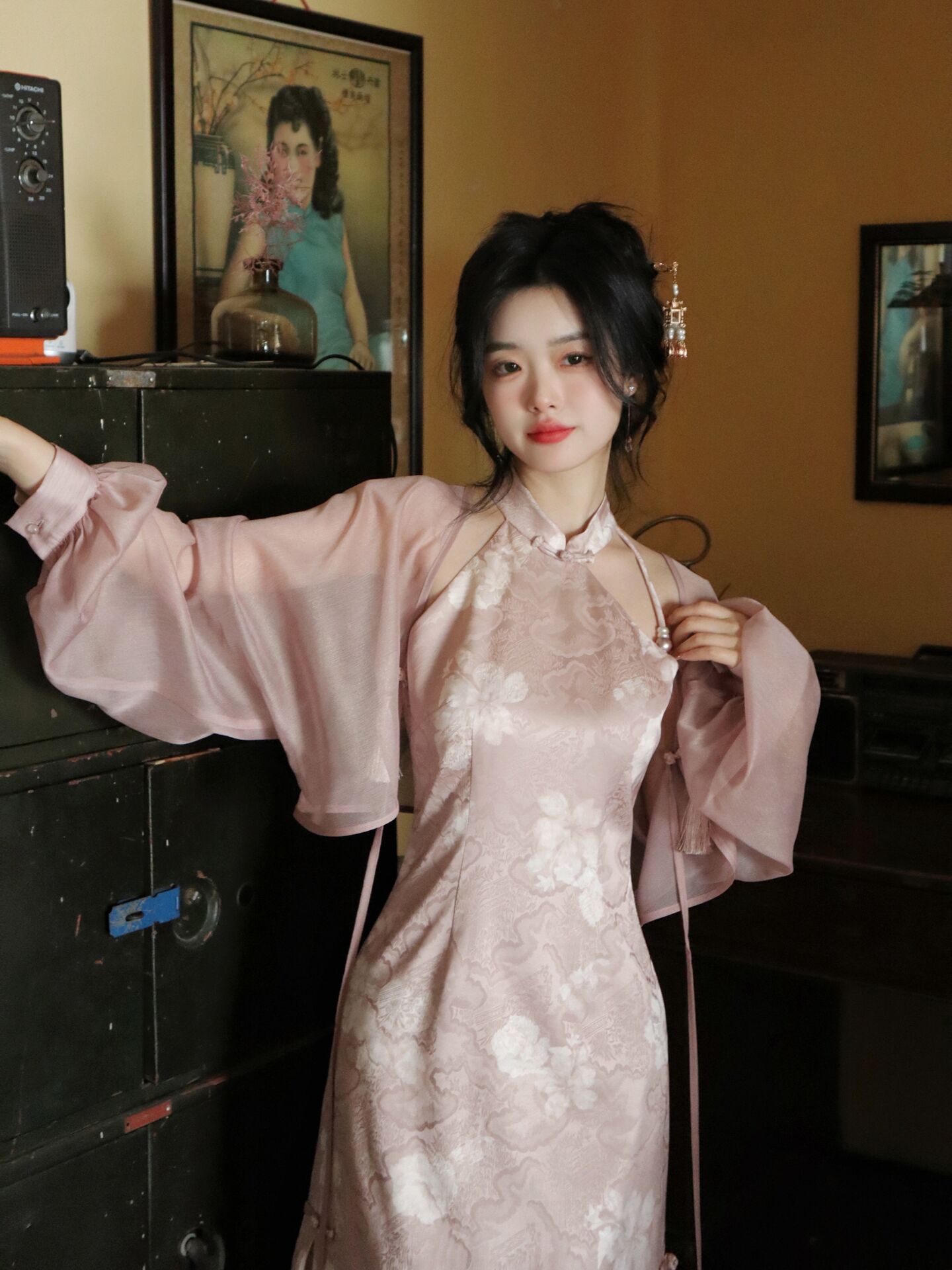 Blovelan錦韻花朝 國風長袖防曬外套新中式燙金開衫女春季新款