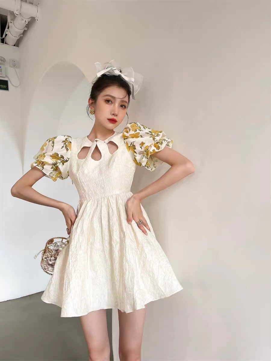法式奶甜高級感別致驚艷絕美漂亮小眾獨特公主連衣裙