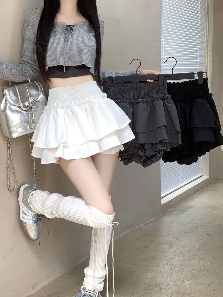 芭蕾風半身裙夏季設計感辣妹鬆緊蛋糕蓬蓬短裙子