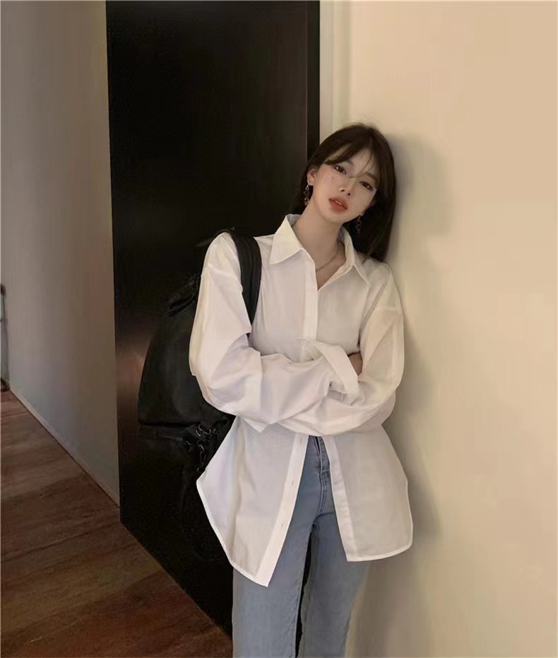白色襯衫女2024新款收腰氣質襯衣外套設計感小眾法式長袖上衣