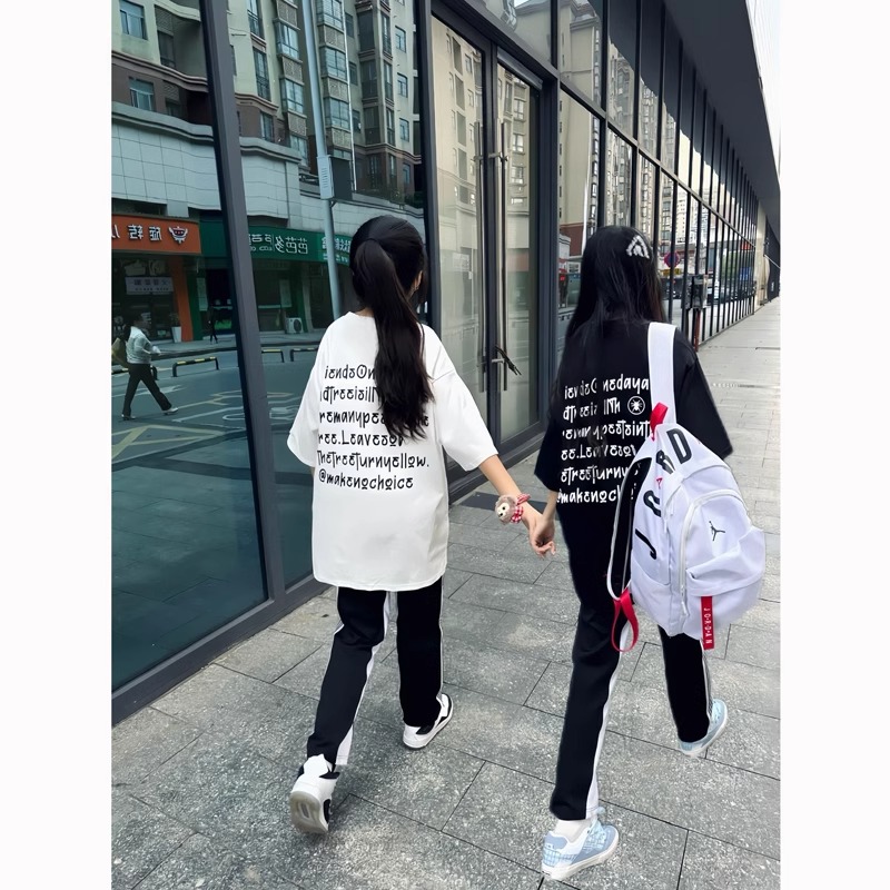 高質量純棉220克精梳緊密手感好直播品質前印花短袖t恤女
