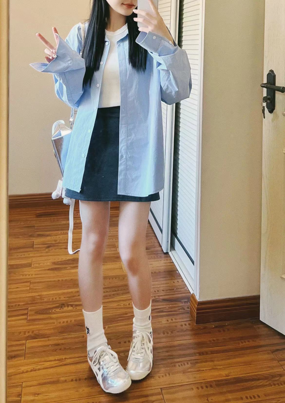 韓系早春女裝小個子穿搭一整套時尚梨形身材韓劇茶里茶氣兩件套裝