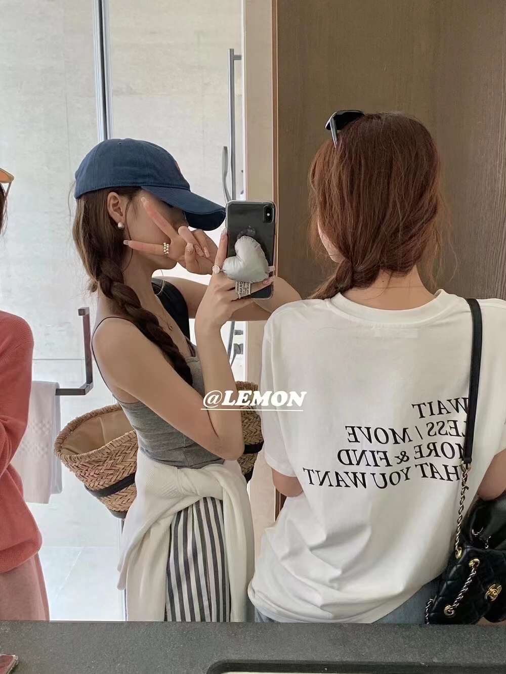 檸檬綠茶短袖t恤女早春新款寬鬆顯瘦字母圓領上衣ins潮