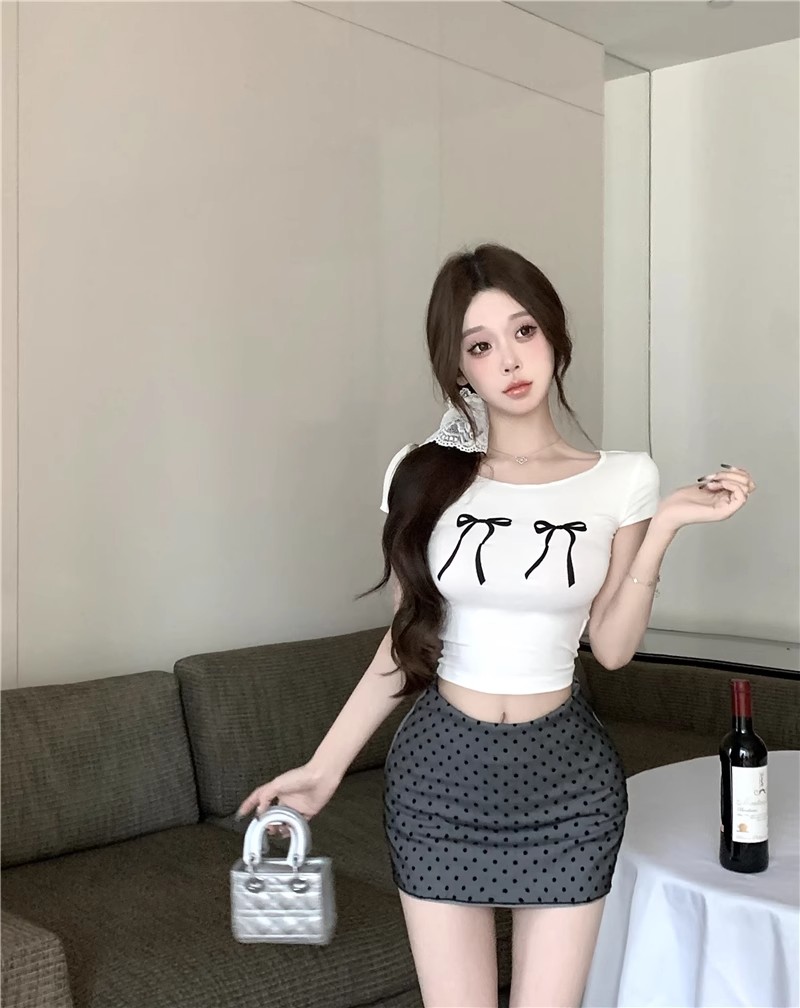1*1純棉 高彈力美式夏季純欲辣妹短款修身小眾設計感別致上衣