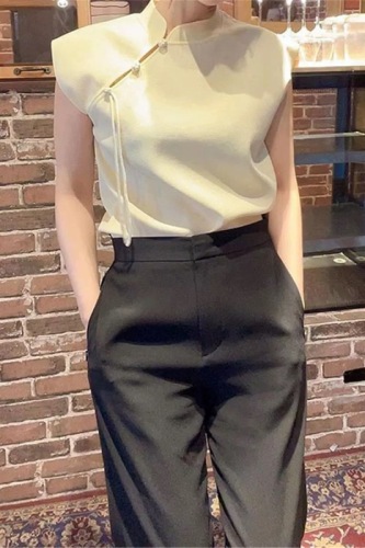 新中式国风短袖杏色上衣女夏季新款别致独特高级感超好看漂亮T恤